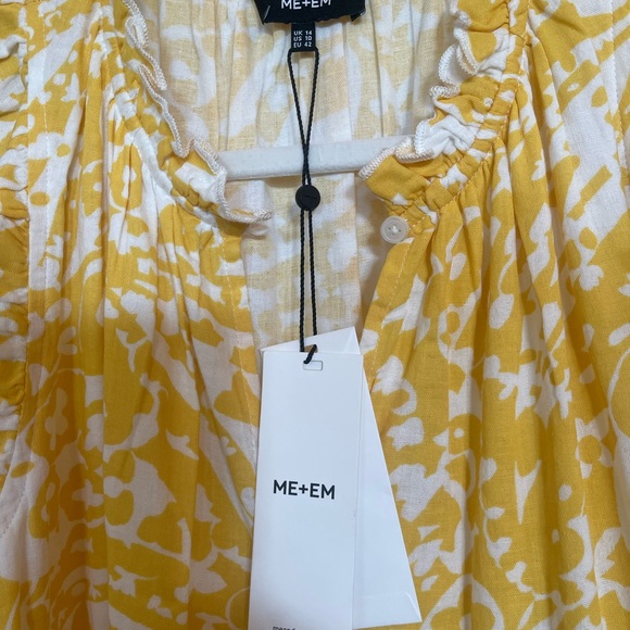 Me+Em yellow and white dress, size 10. - Picture 2 of 11
